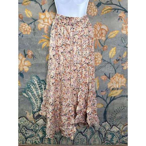 New Free People Pretty Daze Ivory Floral Print Two-Piece Skirt Only Size Xs - Picture 7 of 8